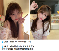 台北學生妹可約#甜心160/45/21歲/Ccup