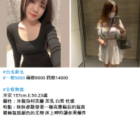 台北無套妹#米安 157cm.E.50.23歲6K